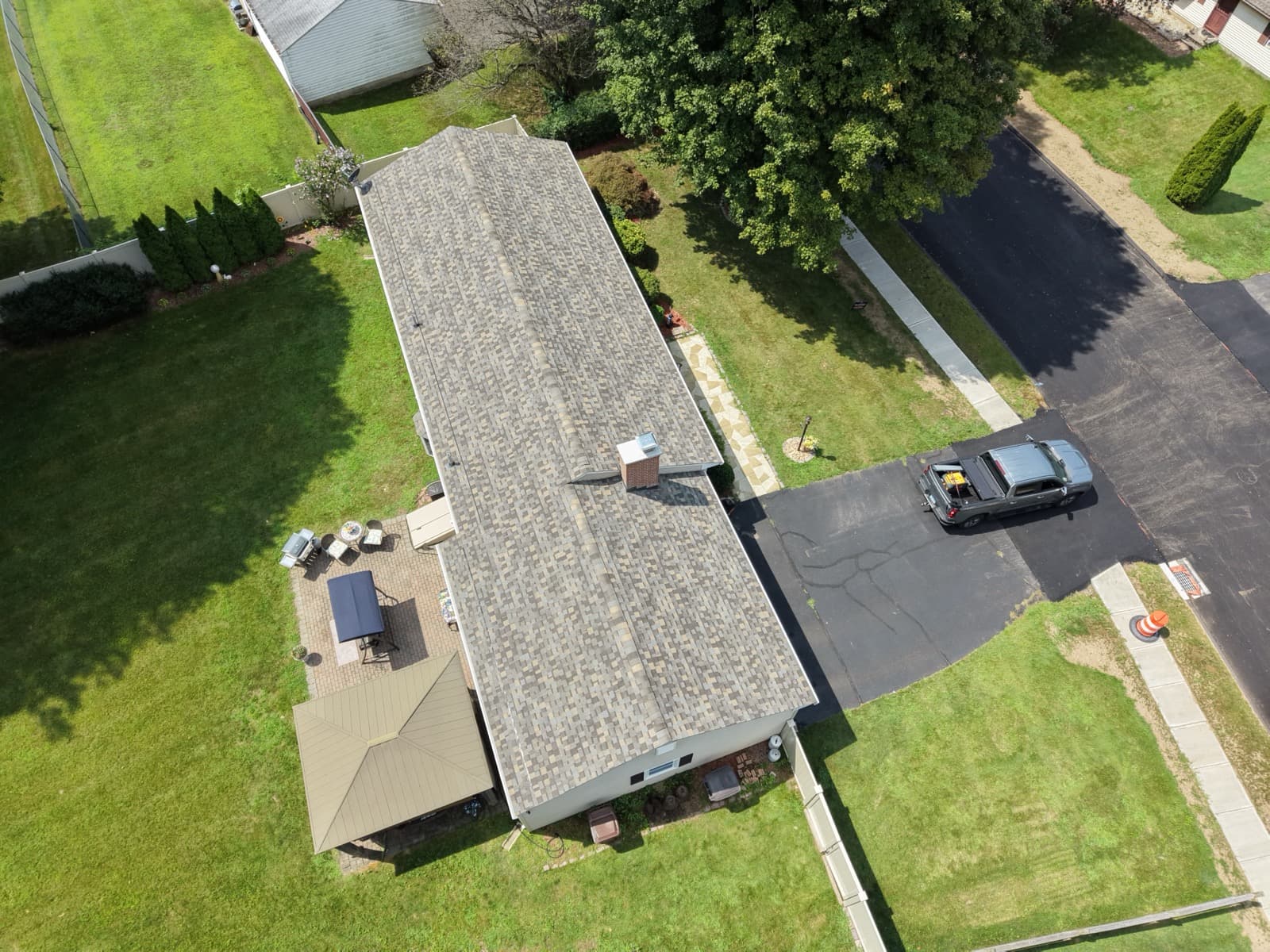 Roof on a Trust Proof Roofing job in Shingles, Connecticut