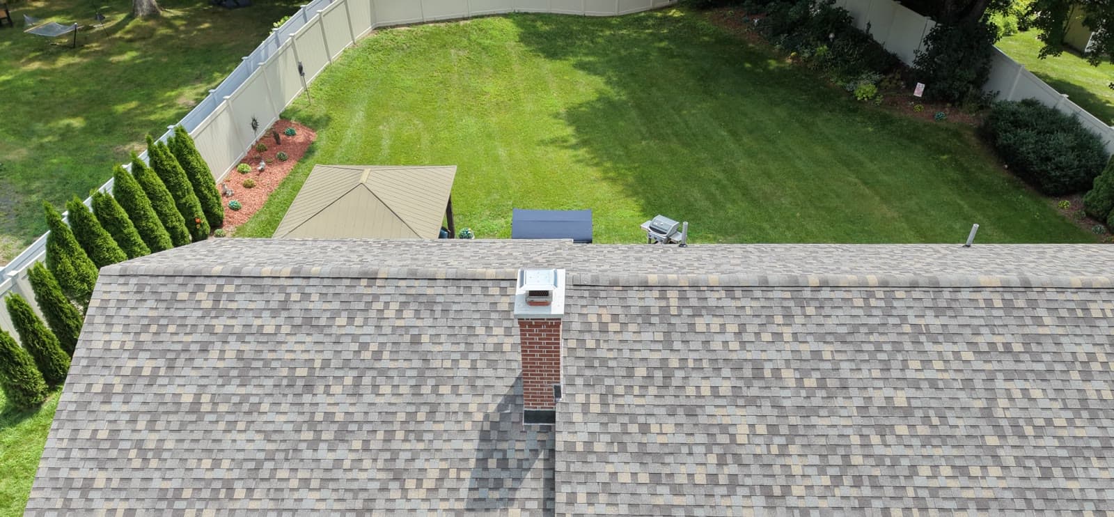 Completed architectural shingle roof replacement by Trust Proof Roofing in Hartford County, CT